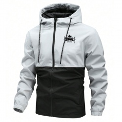 Men Colorblock Hoodie Bomber Jackets:-