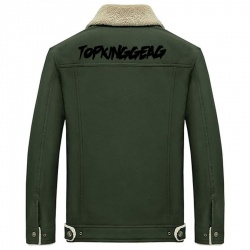  Casual Sherpa Fleece Lined Jacket With Fur Collar