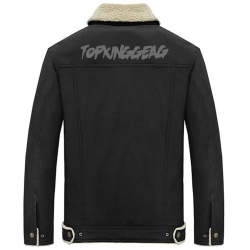  Casual Sherpa Fleece Lined Jacket With Fur Collar