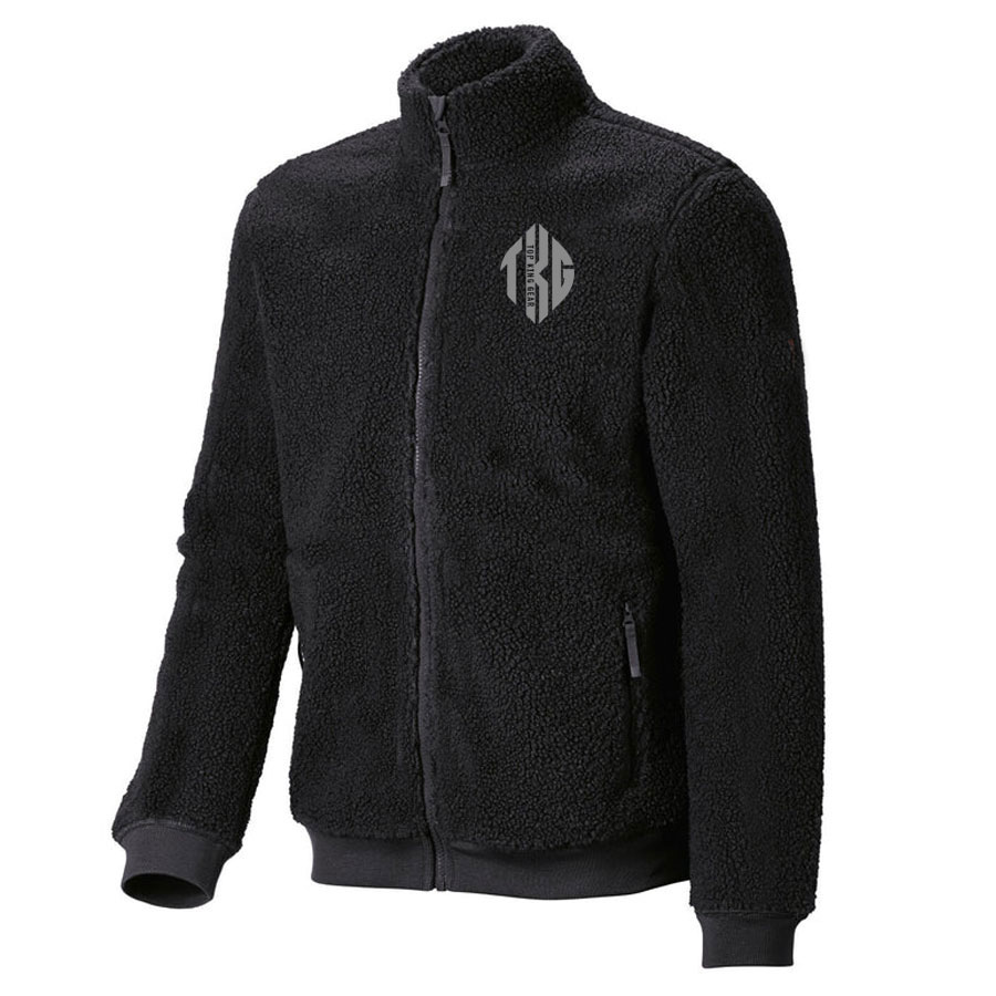 SHERPA  FLEECE STAND COLLAR JACKET:-