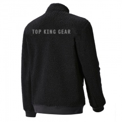 SHERPA  FLEECE STAND COLLAR JACKET:-