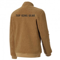 SHERPA  FLEECE STAND COLLAR JACKET:-