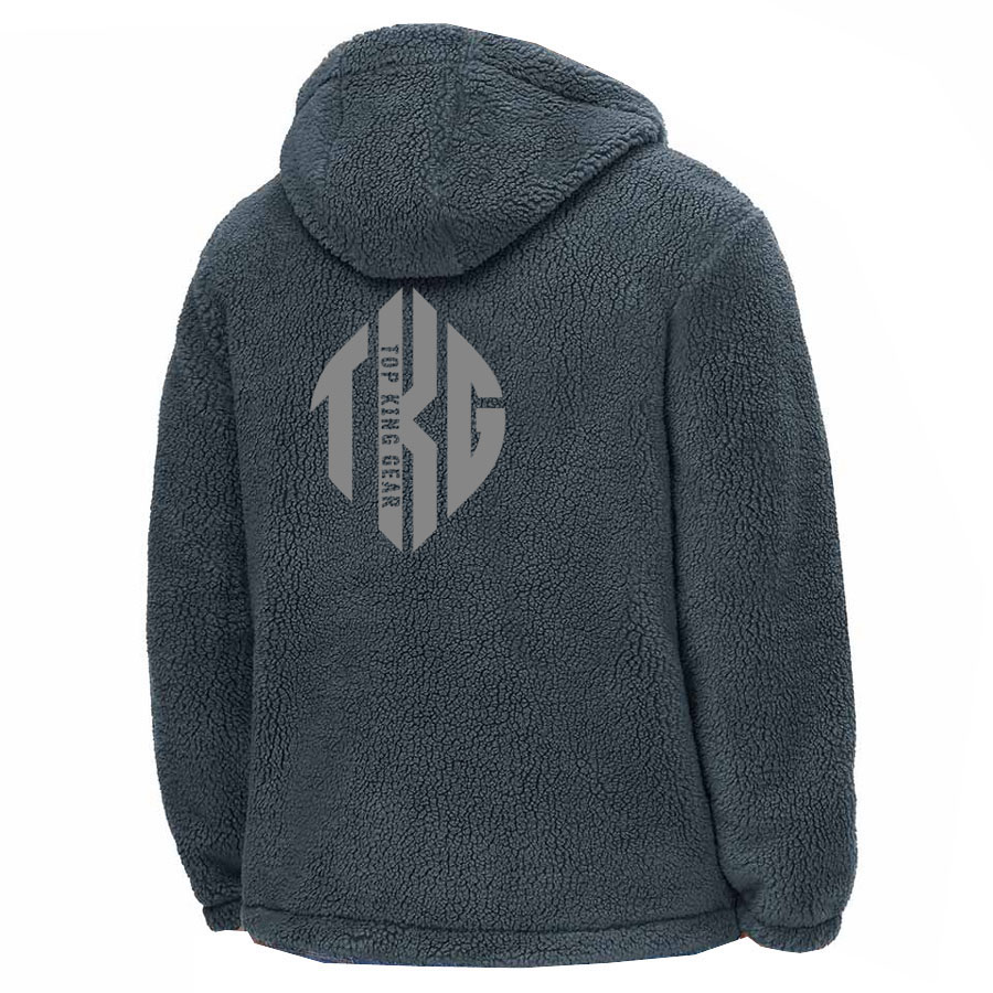 Casual Warm sherpa Fleece Hooded Jacket:-