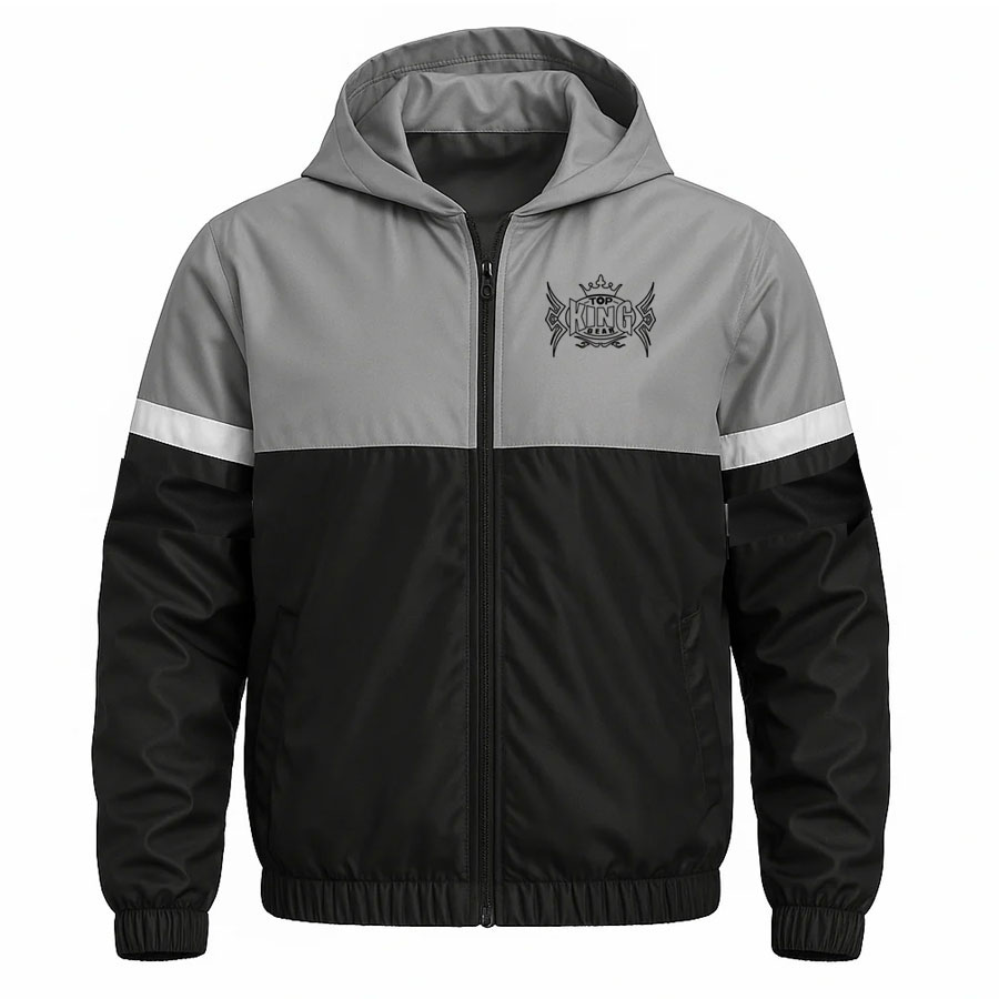 Windbreaker Bold Color Block Panel Jacket