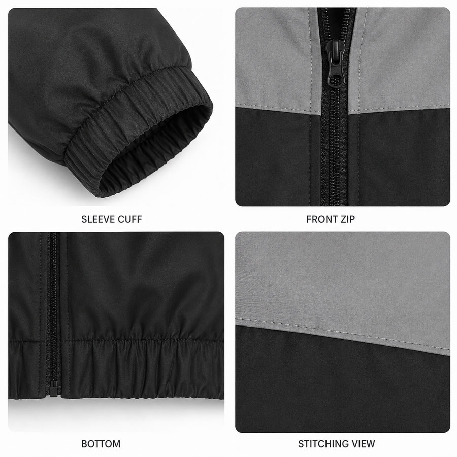 Windbreaker Bold Color Block Panel Jacket