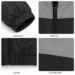 Windbreaker Bold Color Block Panel Jacket