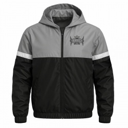 Windbreaker Bold Color Block Panel Jacket