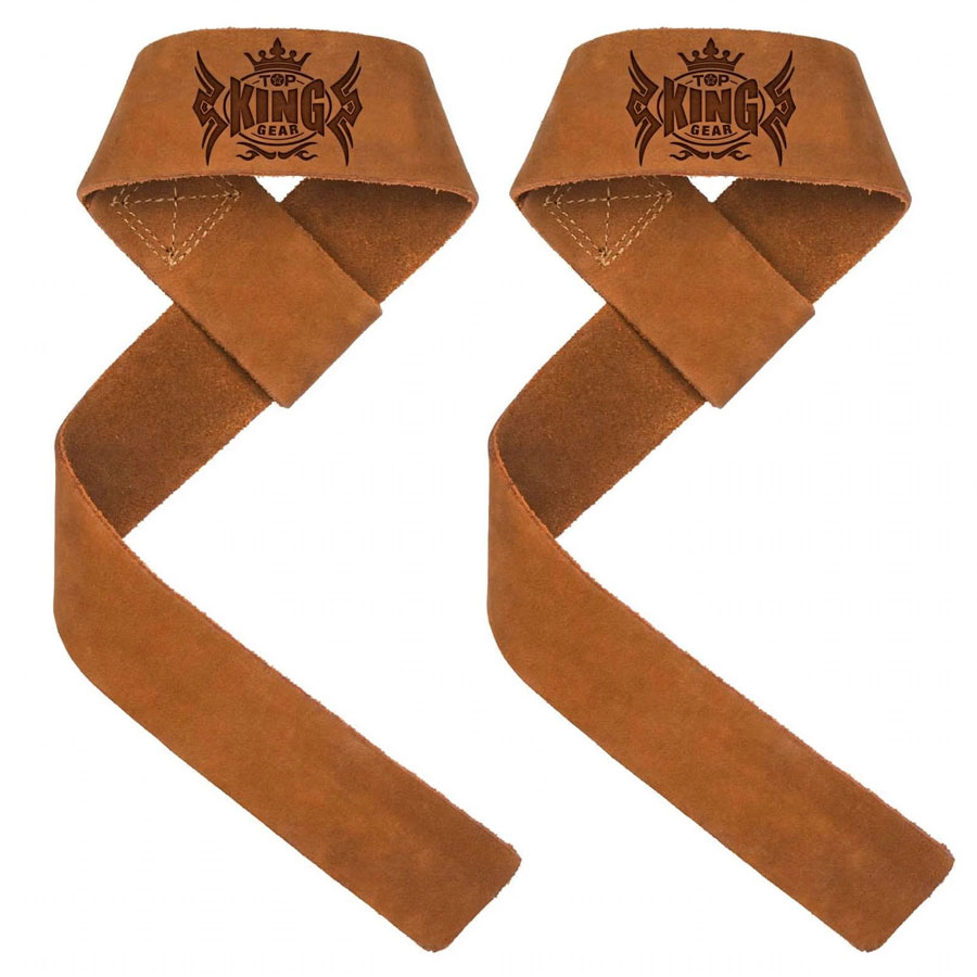 Leather Weight Lifting Gym Straps- Tan Brown
