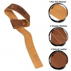 WEIGHTLIFTING LEATHER GYM STRAPS:-