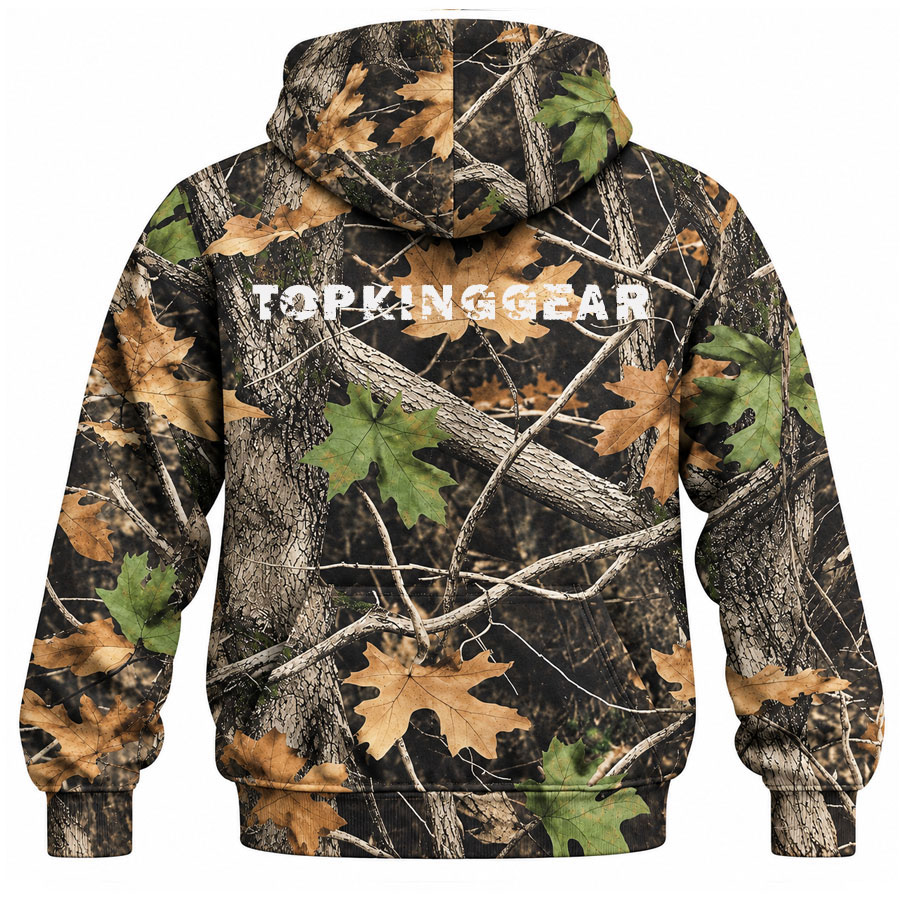 TOPKINGGEAR Premium Quality Camouflage Zip-Up Hunting Hoodie