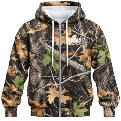 TOPKINGGEAR Premium Quality Camouflage Zip-Up Hunting Hoodie