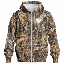 TOPKINGGEAR Premium Camouflage Hunting Zip-Up Hoodie for Men