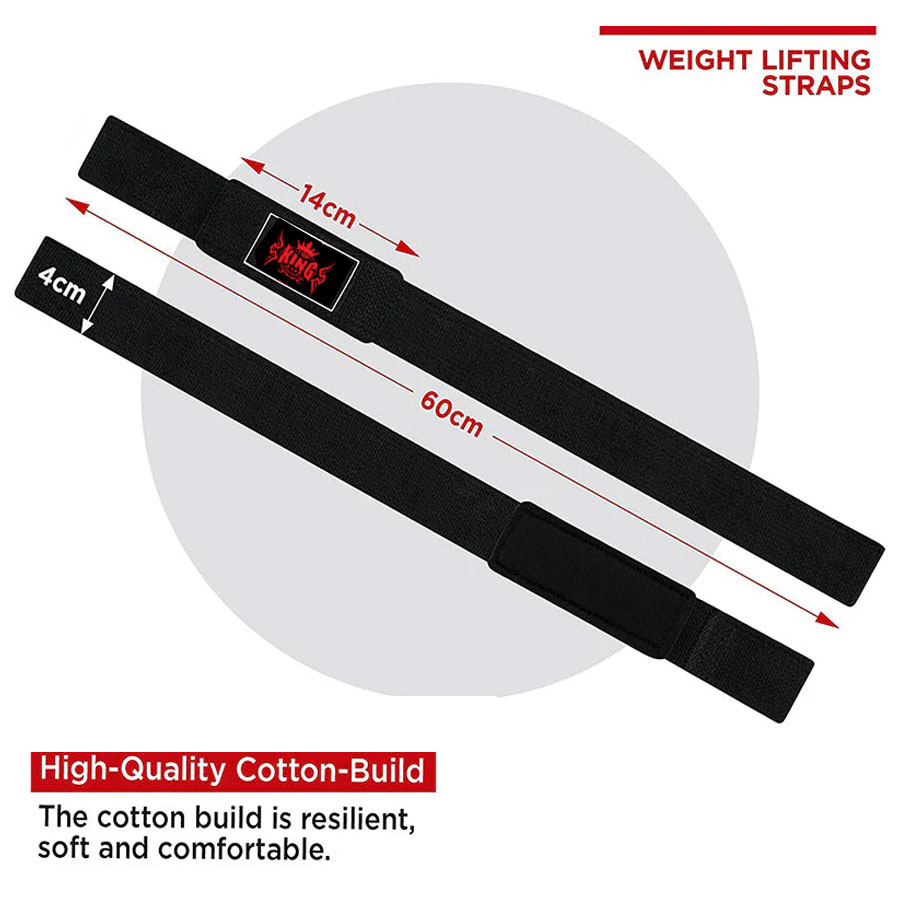 Black Weightlifting Training Gym Wrist Straps:-