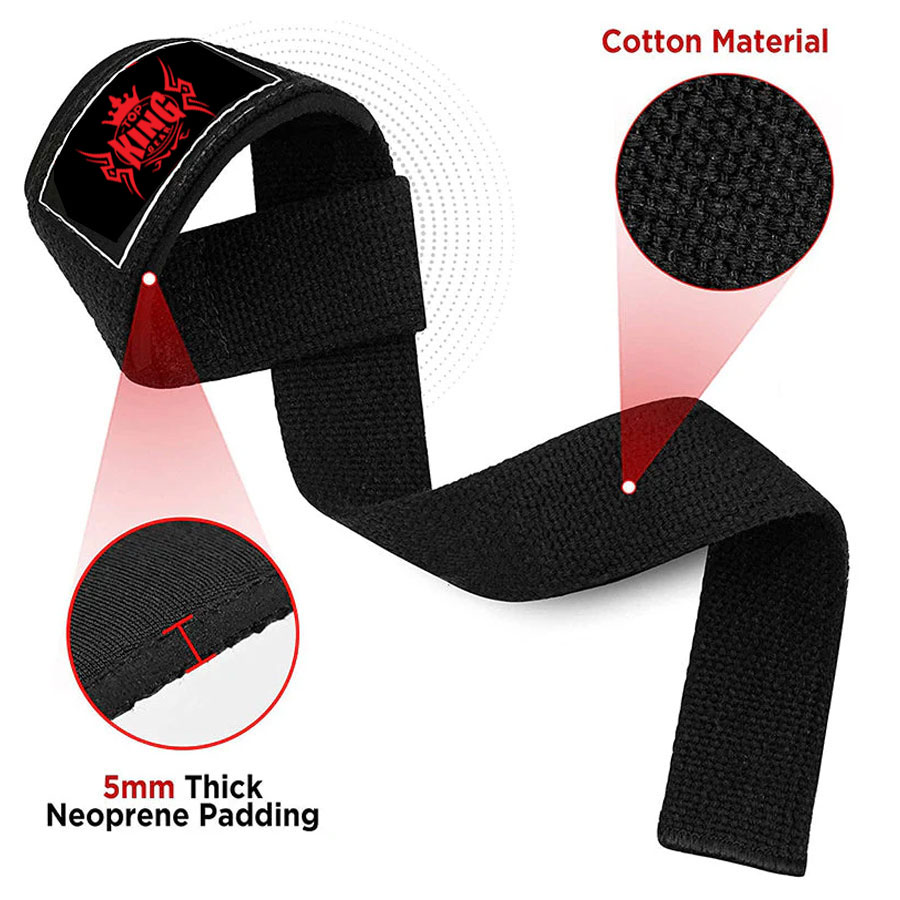 Black Weightlifting Training Gym Wrist Straps:-
