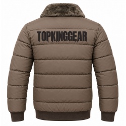  TOP KING GEAR Premium Black Fur Collar Quilted Puffer Bomber Jackets