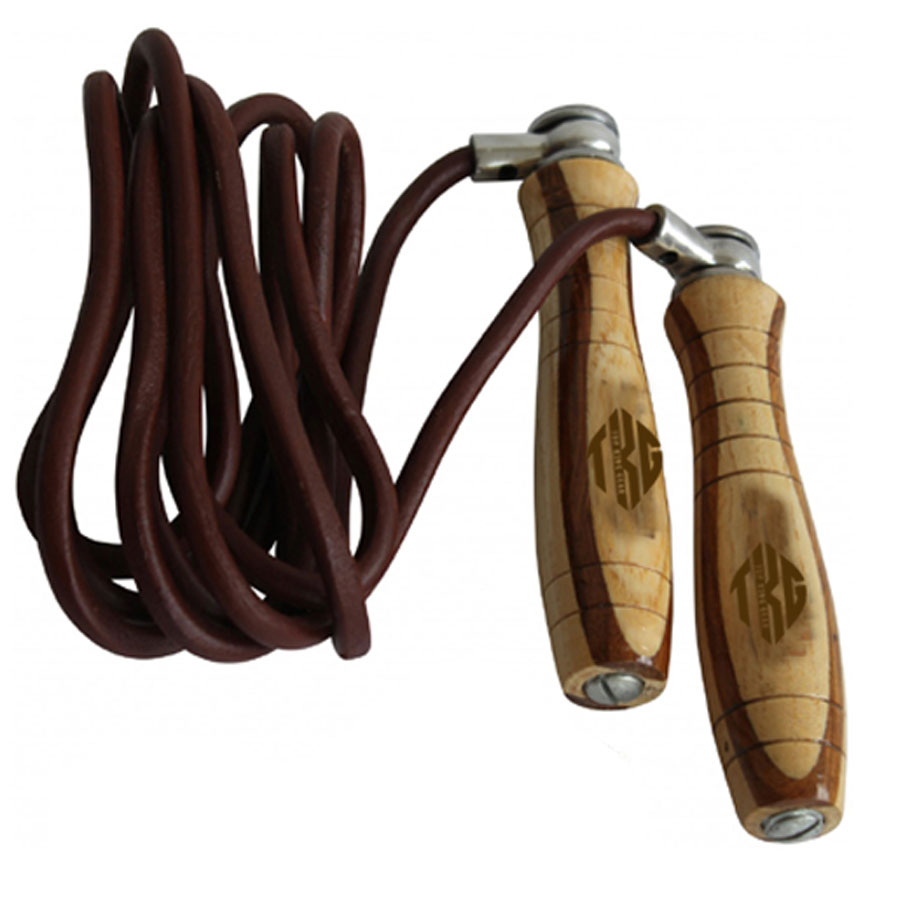 Pro Leather Skipping Speed Rope Adjustable Weighted Fitness Boxing Jump Gym