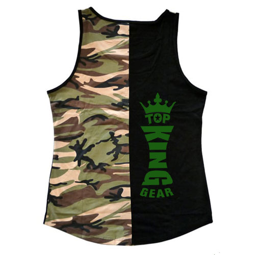 New Top King Gear Design Black & Camo Men Tank Top