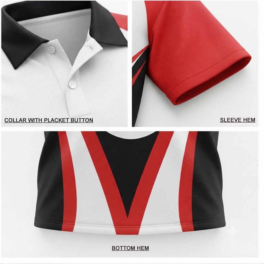 TOPKINGGEAR Premium 100% Polyester Sublimated Polo Shirts