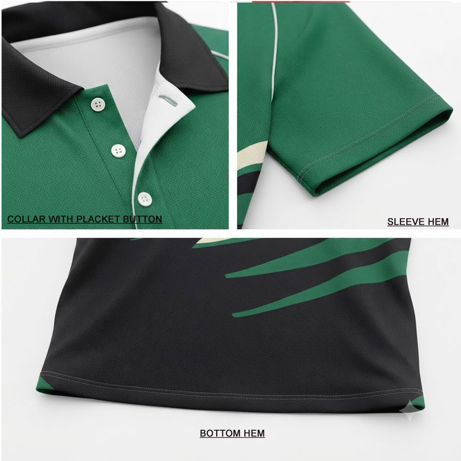 TOPKINGGEAR Premium 100% Polyester Sublimation Polo Shirt