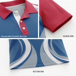 TOPKINGGEAR OEM Custom Sublimation Polo Shirts