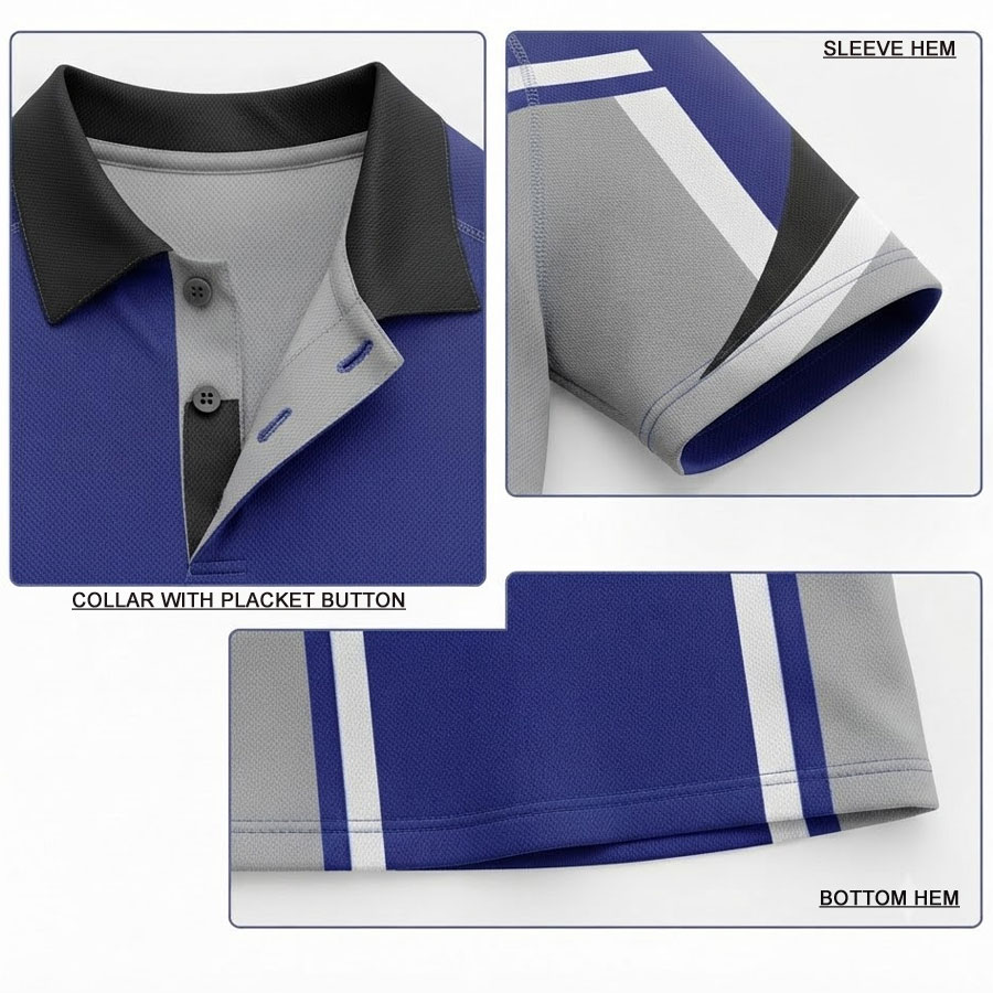 TOPKINGGEAR 100% Polyester Interlock Sublimation Polo Shirt