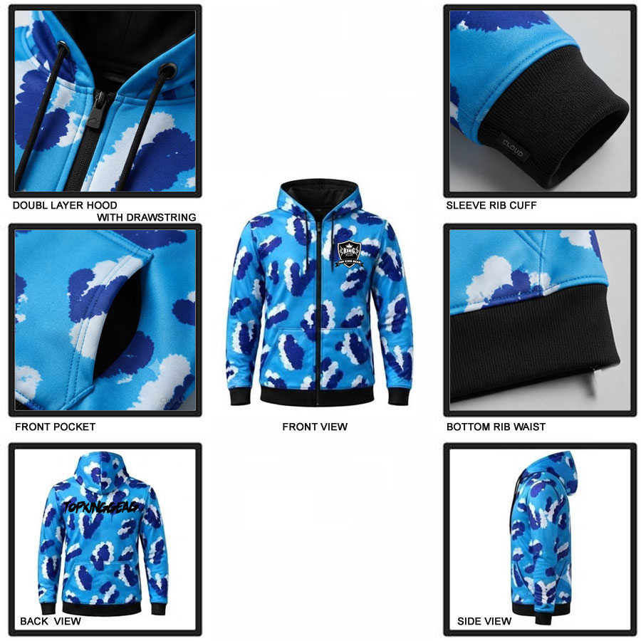 TOPKINGGEAR Premium Quality Custom Sublimation Sports Hoodie