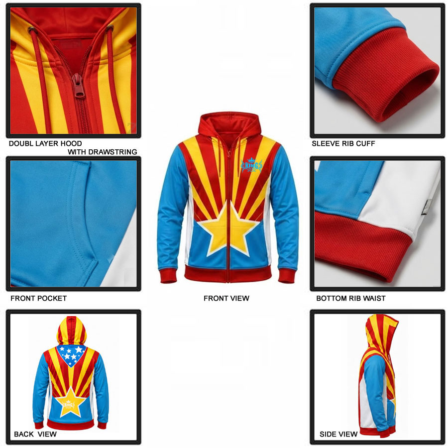  TOPKINGGEAR Premium Quality Full Sublimation Performance Hoodie