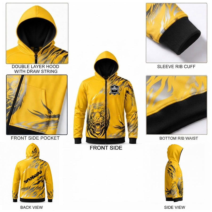 TOPKINGGEAR Premium Custom Sublimated Sports Hoodie