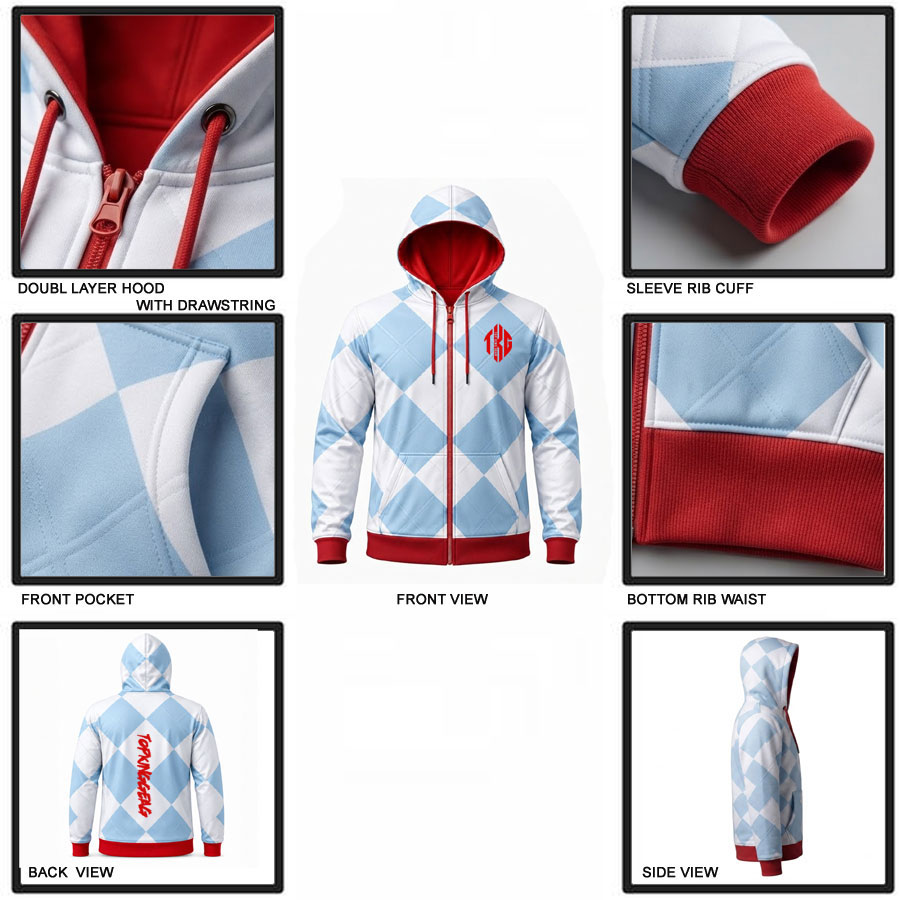  TOPKINGGEAR High-Performance Custom Sublimation Hoodie