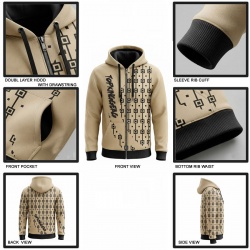 TOPKINGGEAR Premium Athletic Sublimation Pullover Hoodie