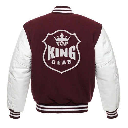 Maroon Wool White Arm Leather Varsity Jacket Letterman Jacket