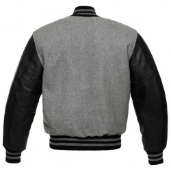 Black Wool Arm Leather Baseball Varsity Jackets