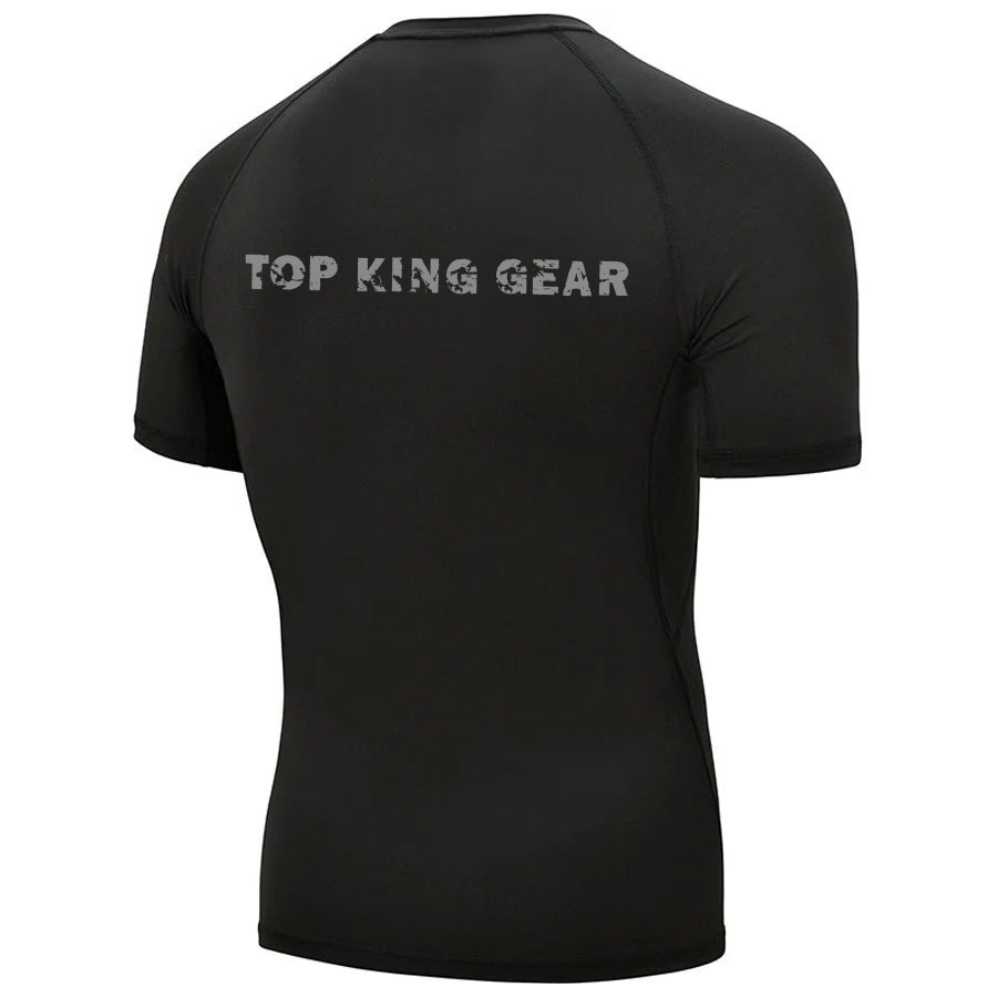 Short Sleeve Black Rash Guard:-