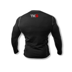 85%polyester  15%spandex Mens Fitness Shirts/ Men Compression Long Sleeve Shirts
