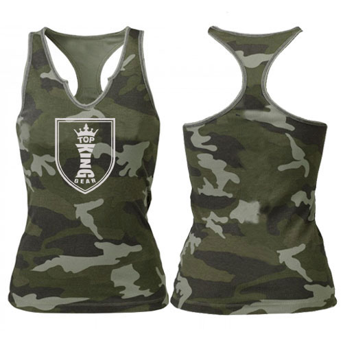 Full Sublimation Camo Print Women Fitness Tank Top