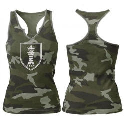 Full Sublimation Camo Print Women Fitness Tank Top
