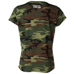 100% Cotton Ladies Camouflage T Shirts/ Women Camo T Shirts