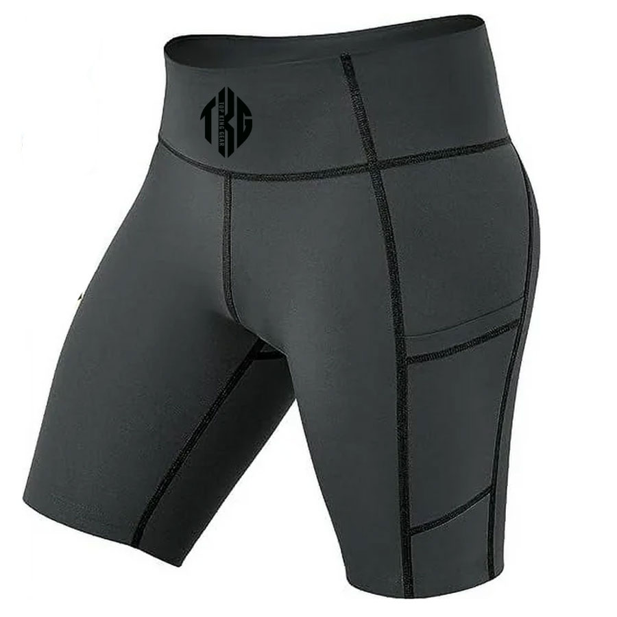 WOMEN POLY SPANDEX BODY SHAPER GYM WORKOUT SHORTS:-