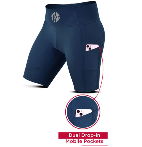 WOMEN POLY SPANDEX BODY SHAPER GYM WORKOUT SHORTS:-
