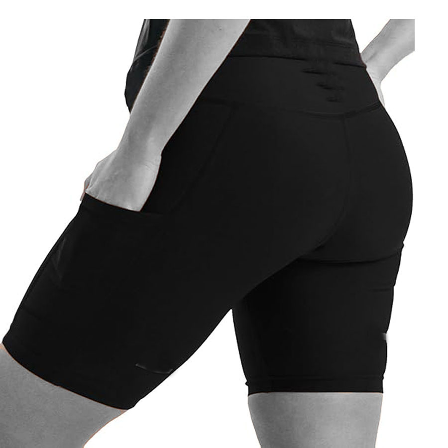 WOMEN POLY SPANDEX BODY SHAPER GYM WORKOUT SHORTS:-