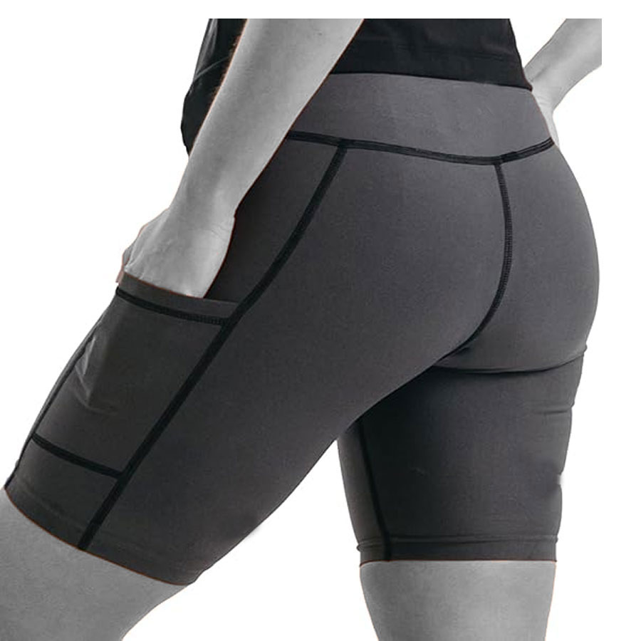 WOMEN POLY SPANDEX BODY SHAPER GYM WORKOUT SHORTS:-