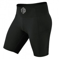WOMEN POLY SPANDEX BODY SHAPER GYM WORKOUT SHORTS:-