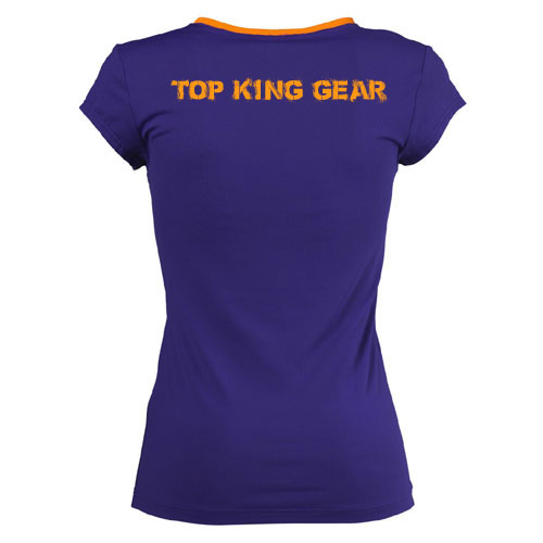 LADIES FITNESS V-TEE CONTRAST RIB SHIRT