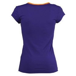 LADIES FITNESS V-TEE CONTRAST RIB SHIRT