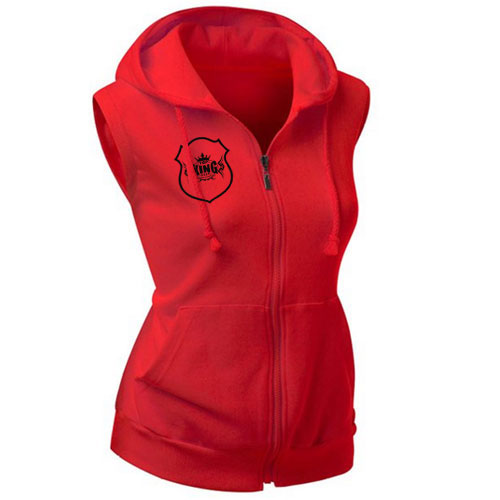 Women Sleeveless Hoodie/ Women Vest Hoodie