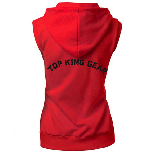 Women Sleeveless Hoodie/ Women Vest Hoodie